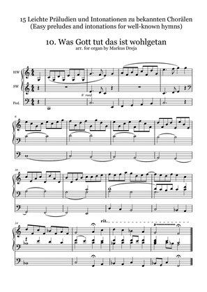 Easy organ preludes - leichte Orgelpräludien | Was Gott tut das ist wohlgetan