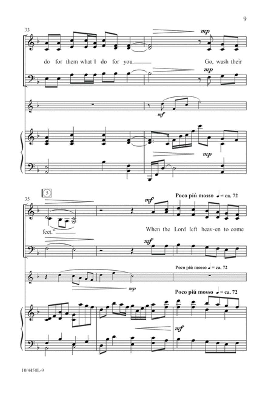 Wash Their Feet 3-Part scores gallery preview page 10