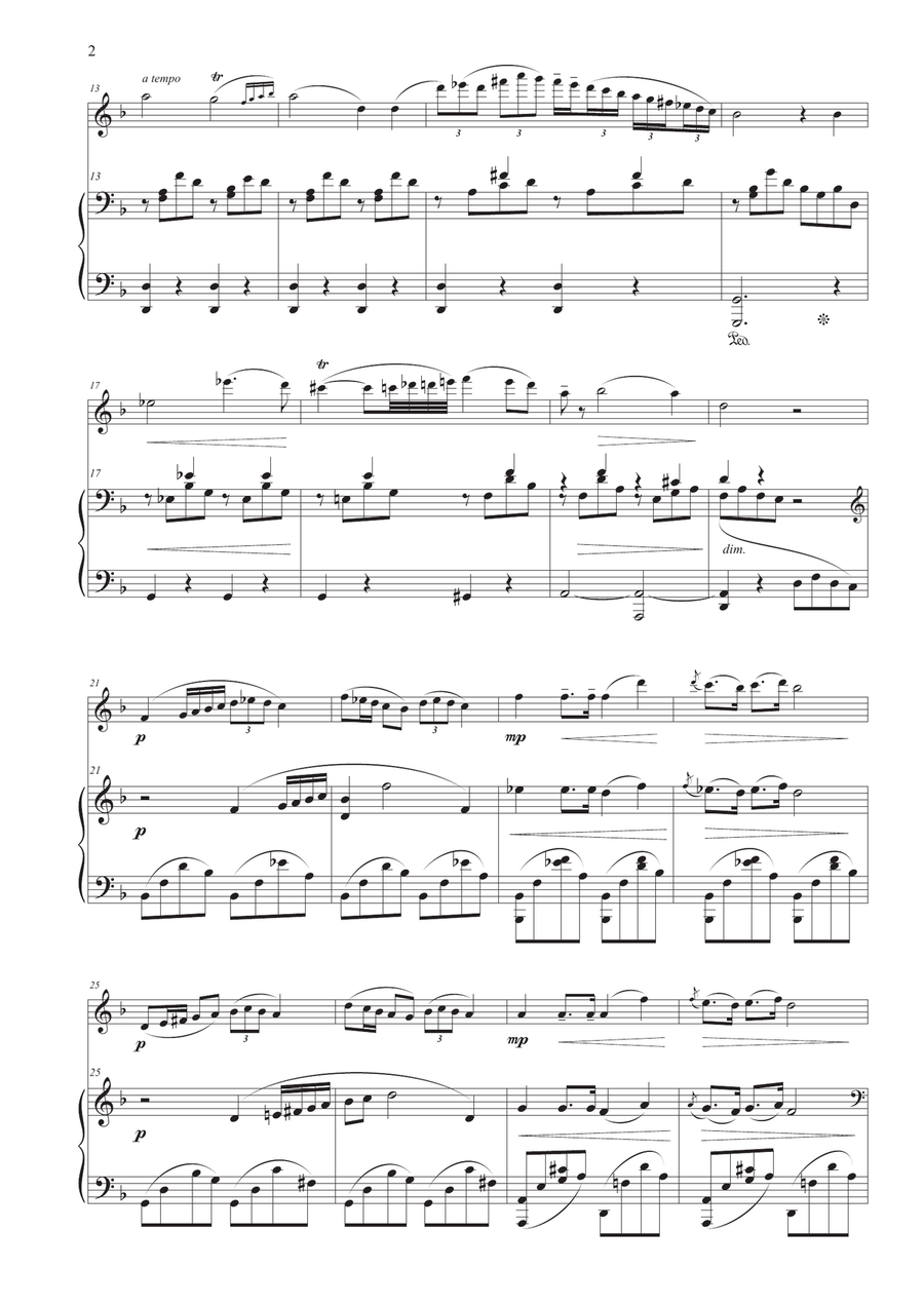 Nocturne No. 20 for Flute and Piano Flute Solo scores gallery preview page 2