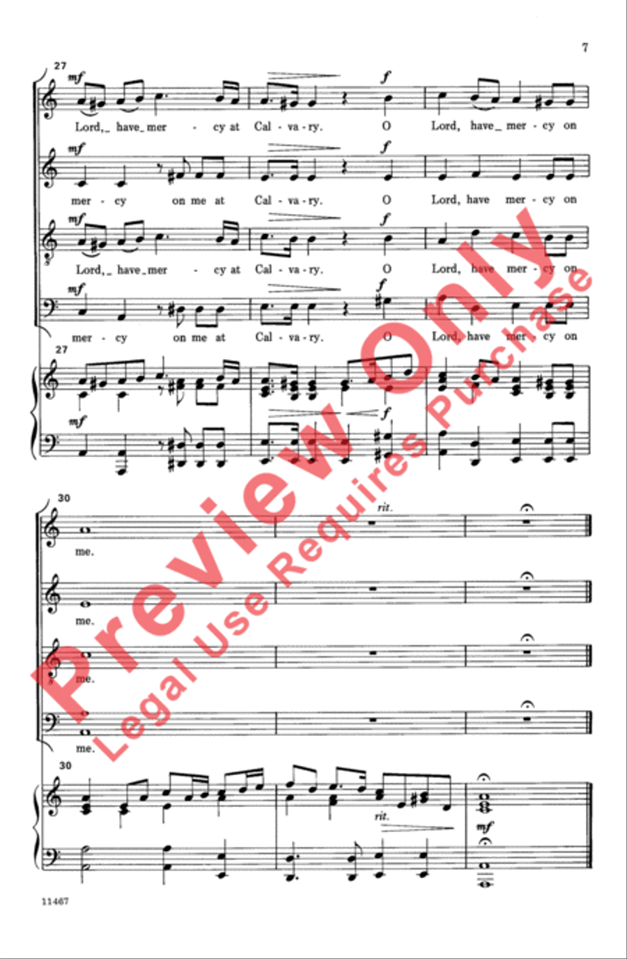 Lenten Prayer 4-Part scores gallery preview page 7