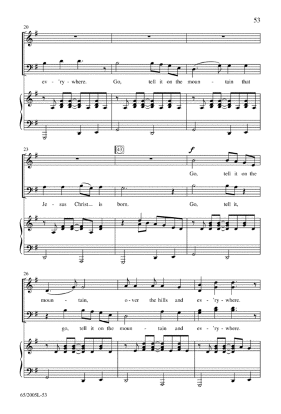 I Hear the Prophet Callin' 4-Part scores gallery preview page 54