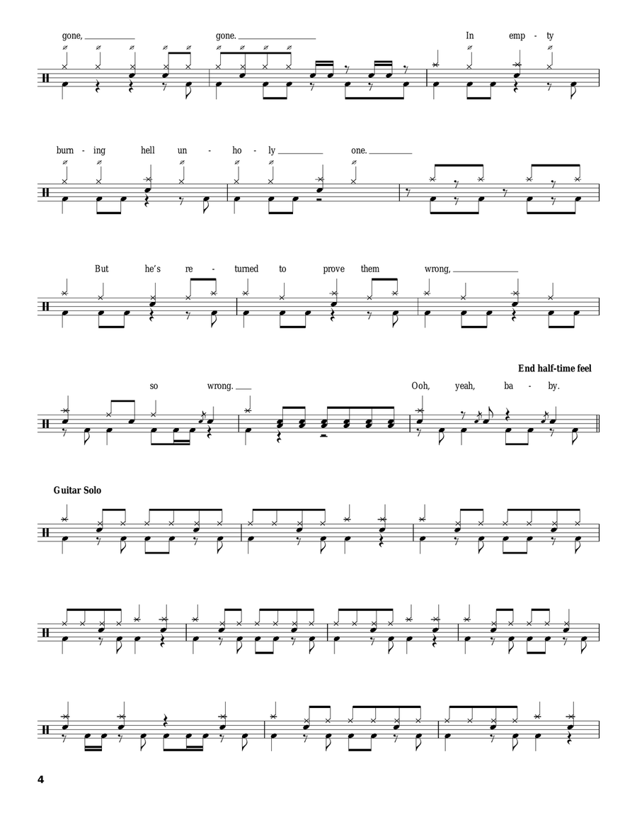 Bark At The Moon Drum Set scores gallery preview page 4
