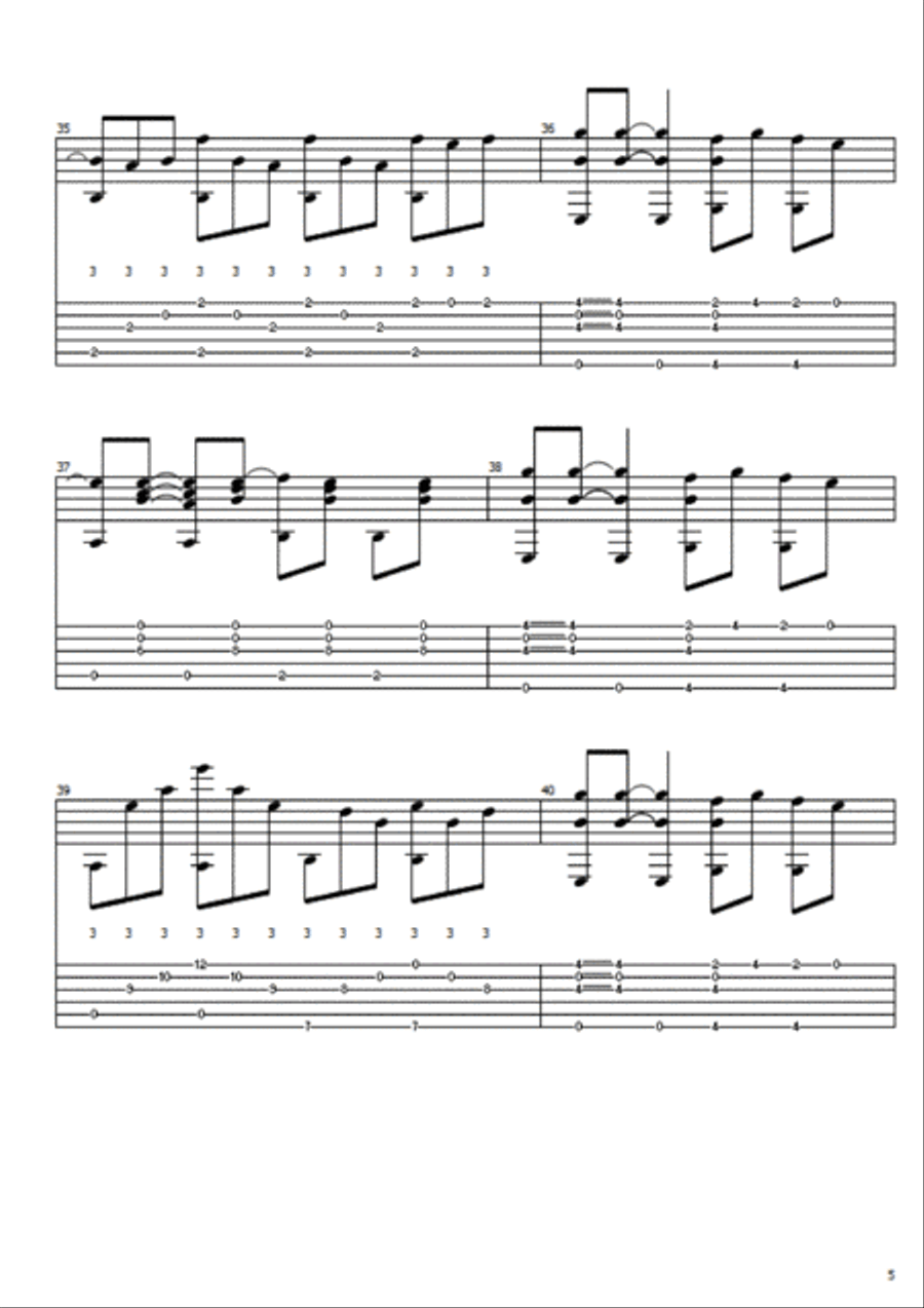 Ol' 55 Ol' 55 Guitar Tablature scores gallery preview page 5