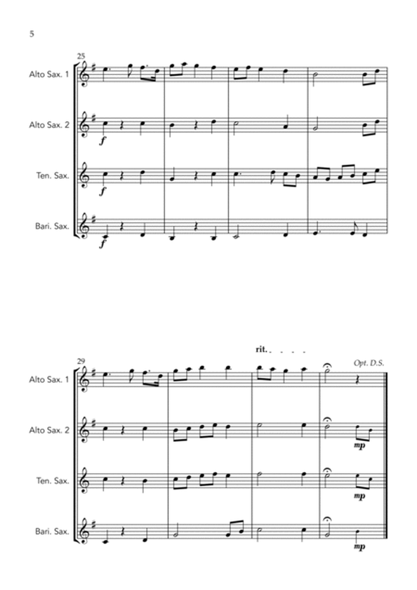 I Vow to Thee, My Country (Jupiter) - SATB or AATB Saxophone Quartet image number null
