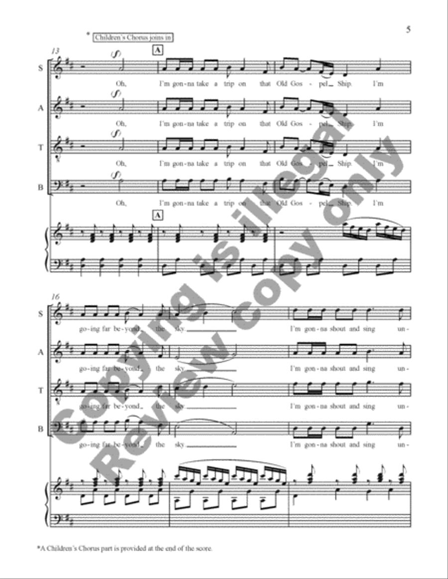 Gospel Songs: The Gospel Ship 4-Part scores gallery preview page 25