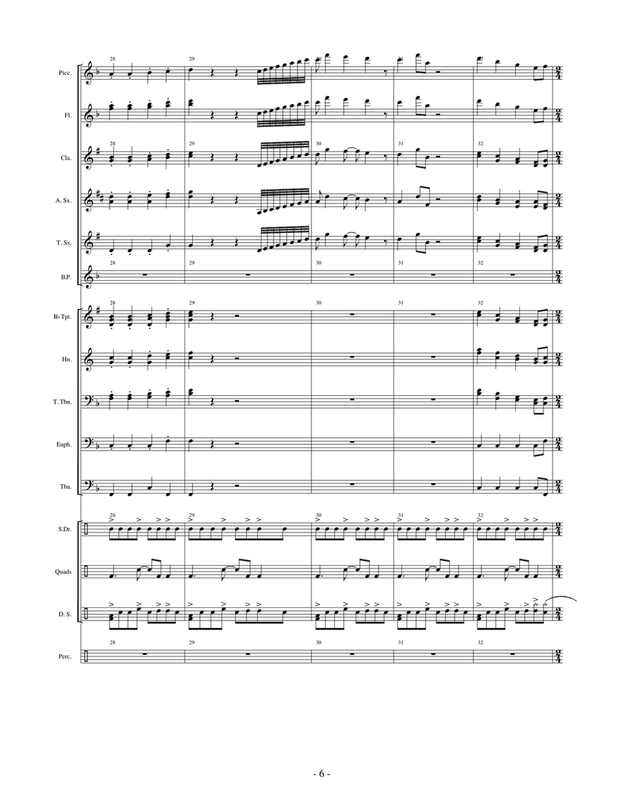 Medley of Malay Folk Tunes Concert Band scores gallery preview page 6
