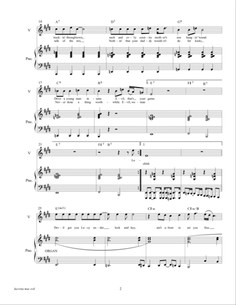 Lucretia Mac Evil Voice scores gallery preview page 4