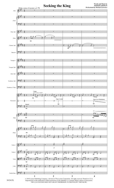 Seeking the King - Orchestral Score and Parts