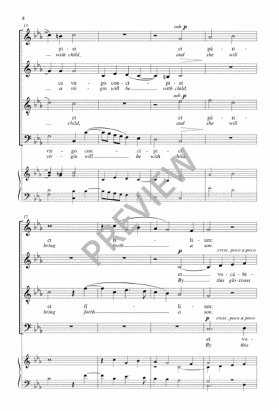 Ecce virgo concipiet Ecce virgo concipiet 4-Part scores gallery preview page 4