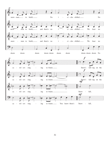 "Christmas in the Rain" for SATB voices image number null