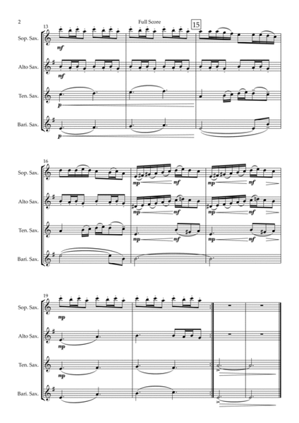 Carol Of The Bells (Mykola Leontovych) for Saxophone Quartet image number null