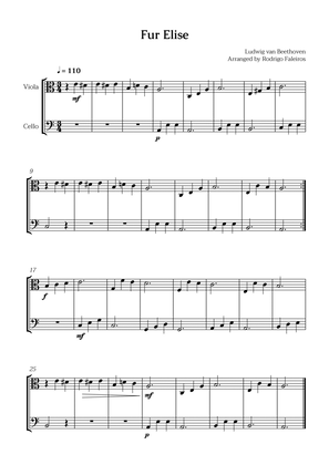Fur Elise (for viola and cello)