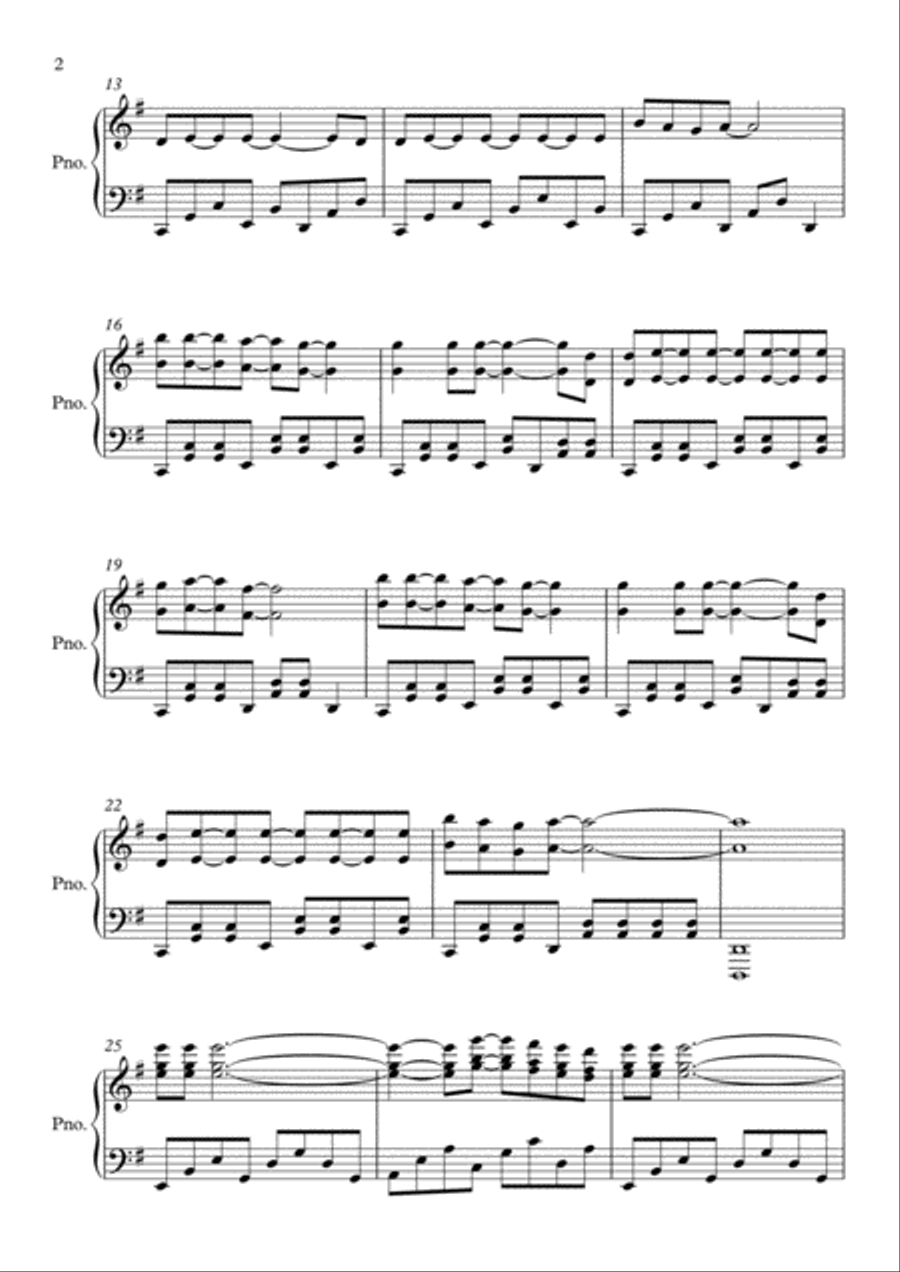 Rock You Like A Hurricane Piano Solo scores gallery preview page 2