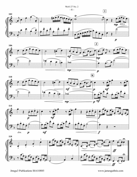 Beethoven: Duet WoO 27 No. 2 for English Horn & Bassoon image number null