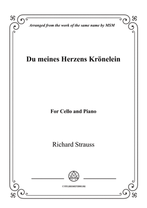 Book cover for Richard Strauss-Du meines Herzens Krönelein, for Cello and Piano