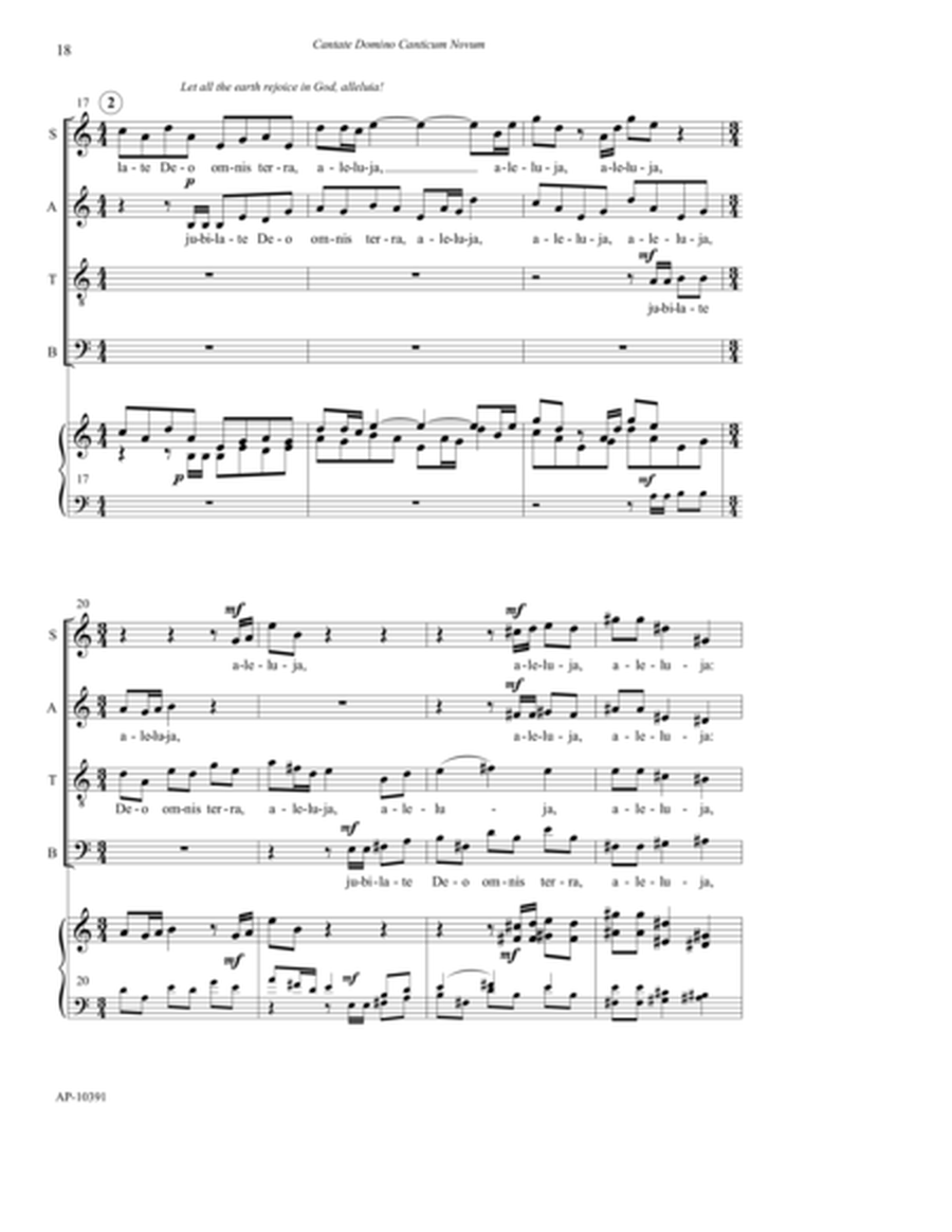 Cantata Domino Canticum Novum -5 Easter Songs - SATB choir, a cappella