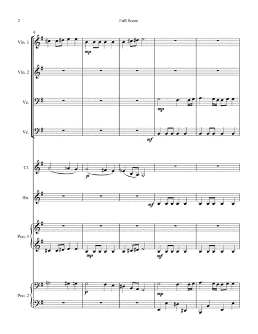 Beethoven: Symphony #7, Movement 2 Chamber Orchestra scores gallery preview page 3