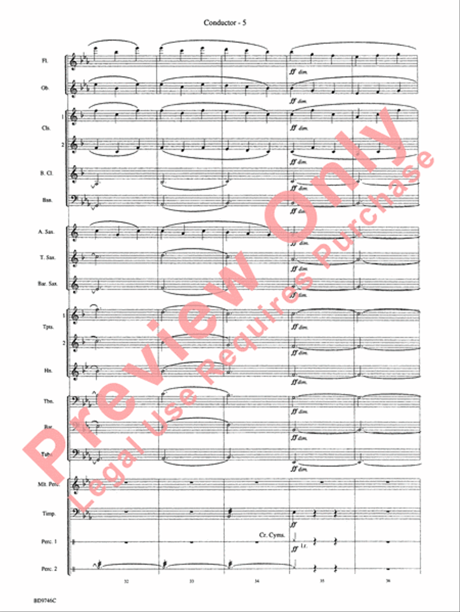 Peer Gynt Suite Concert Band scores gallery preview page 7
