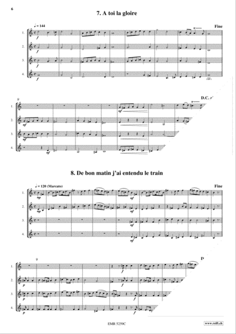 10 Noels Euphonium Quartet scores gallery preview page 6