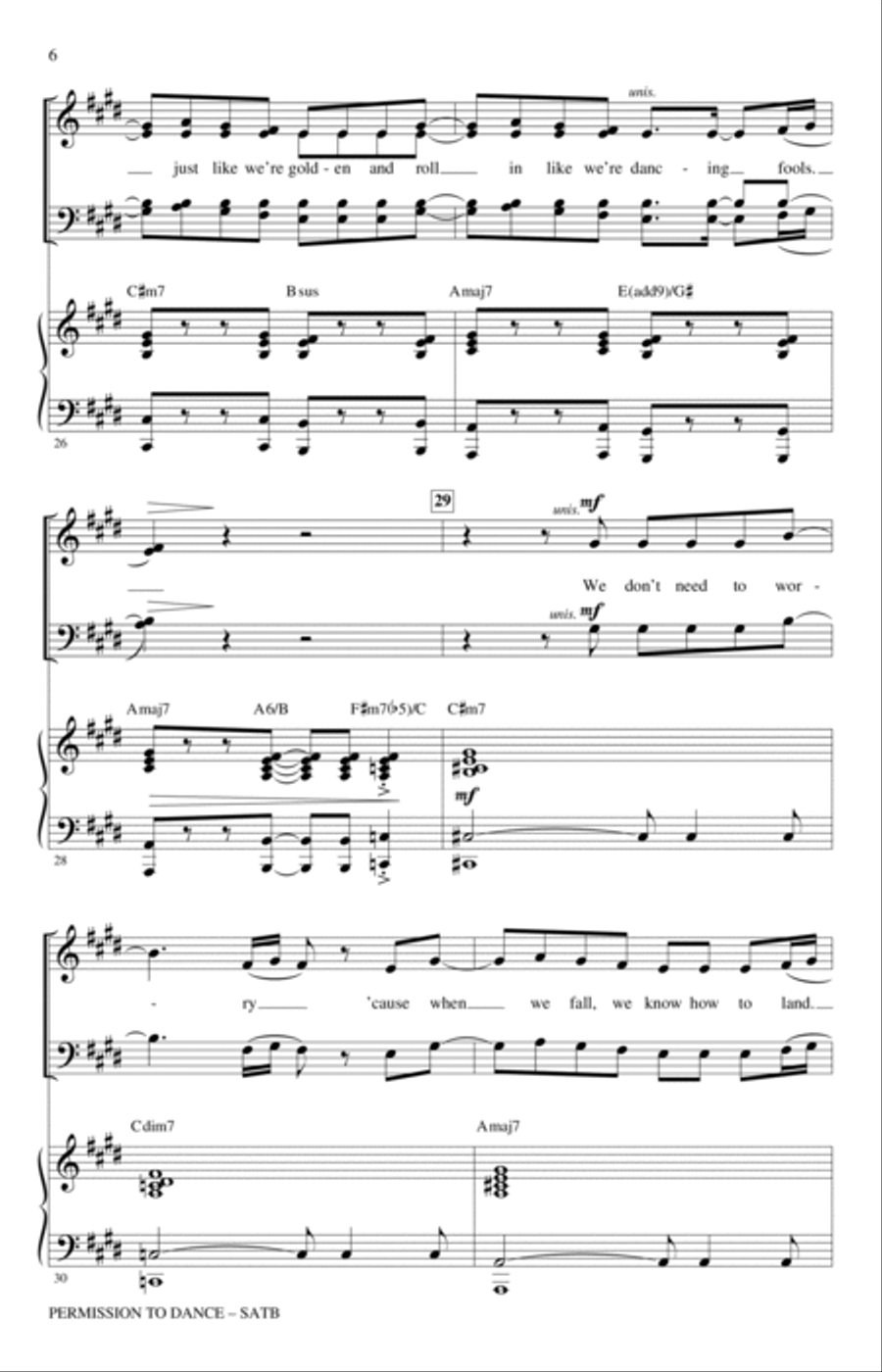 Permission To Dance (arr. Roger Emerson) 4-Part scores gallery preview page 5