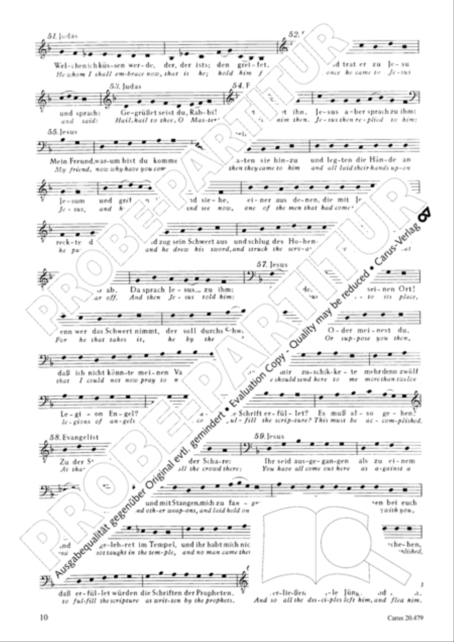St. Matthew Passion (Matthaus-Passion) 4-Part scores gallery preview page 17