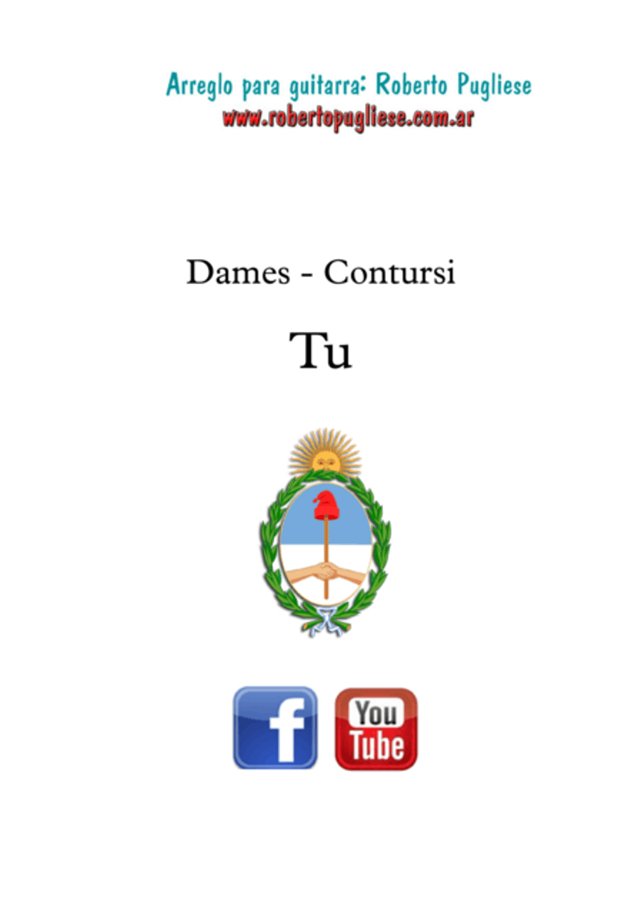 Tu - guitar tango (Dames - Contursi) Classical Guitar scores gallery preview page 2