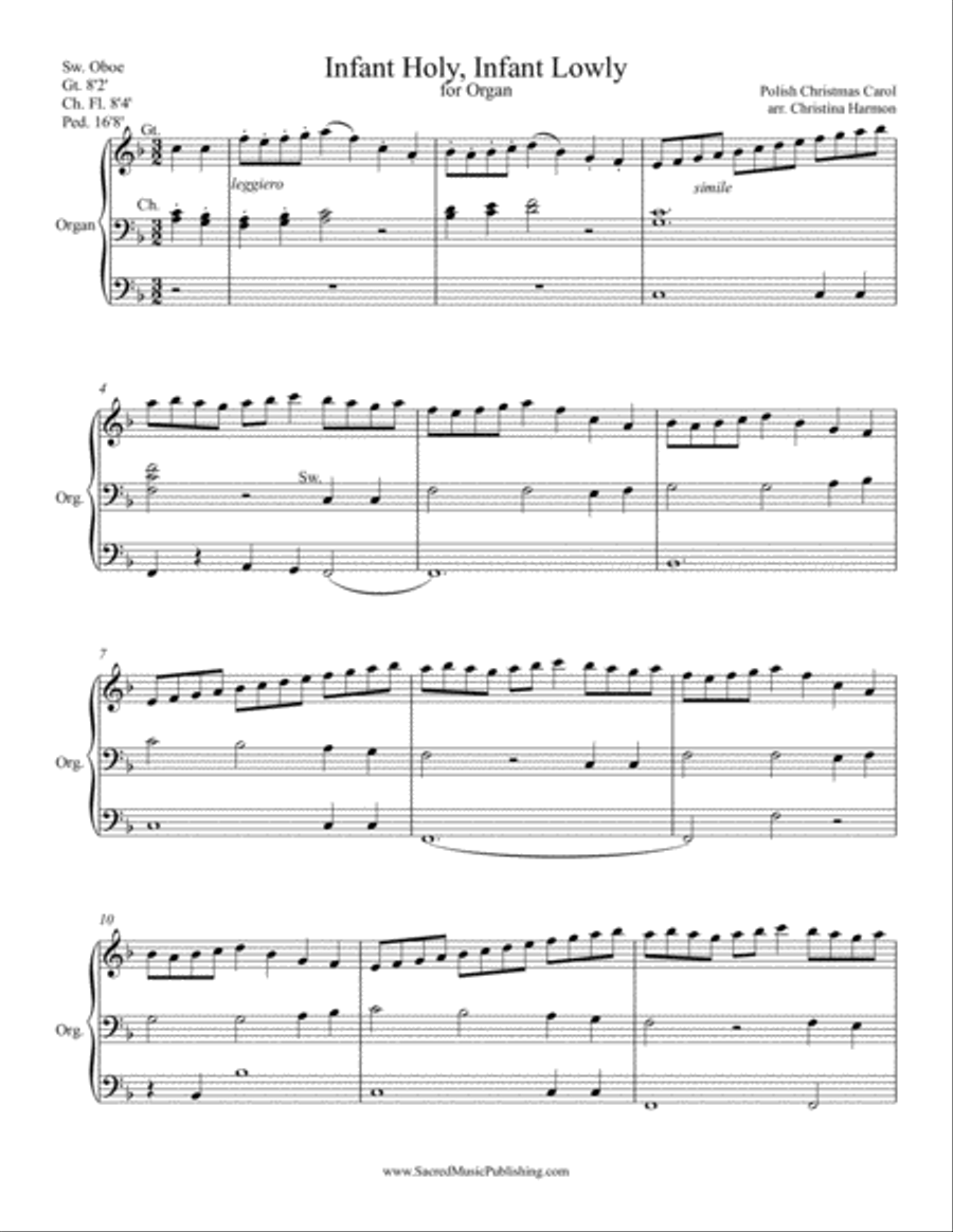 Infant Holy Infant Lowly - Organ Infant Holy Infant Lowly - Organ Organ Solo scores gallery preview page 2