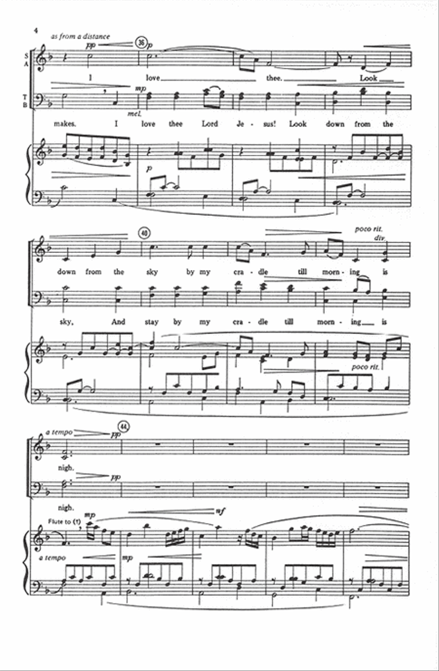 Away in a Manger - SATB 4-Part scores gallery preview page 4
