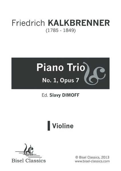 Piano Trio No 1, Opus 7, Violin Part