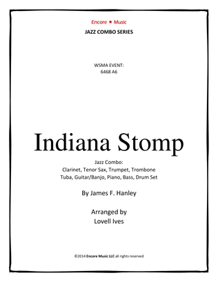 Indiana Stomp for Dixieland Combo by James F. Hanley