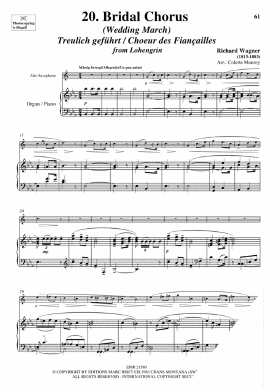 20 Greatest Wedding Solos Alto Saxophone scores gallery preview page 22