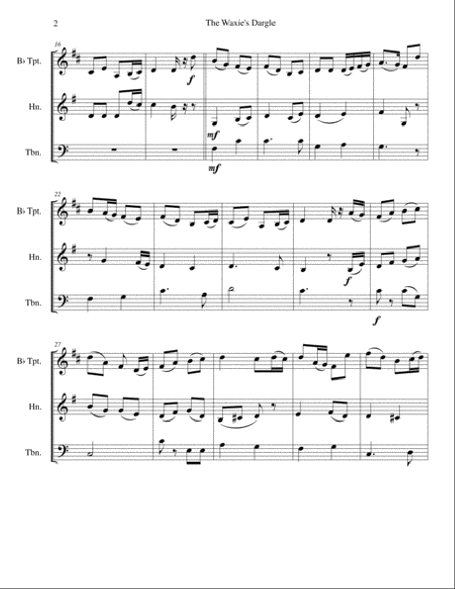 15 easy trios for brass trio (trumpet, horn, trombone) Brass Trio scores gallery preview page 2