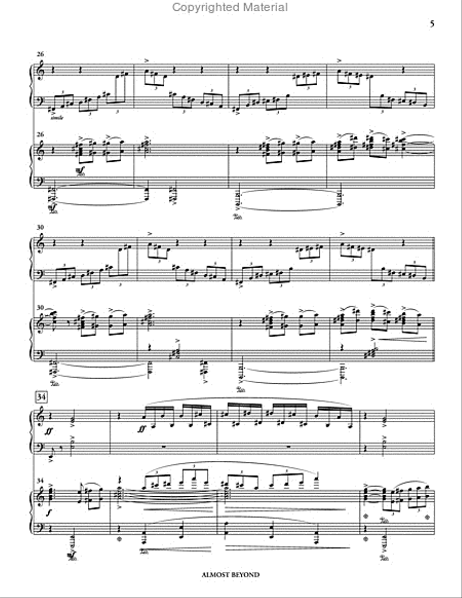Almost Beyond (score & parts) Piano Accompaniment scores gallery preview page 6