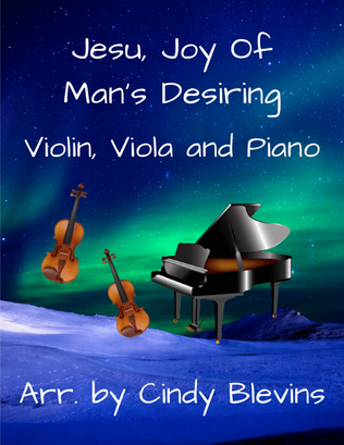 Jesu, Joy Of Man's Desiring, for Violin, Viola and Piano
