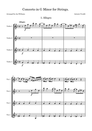 Concerto for Strings in G Minor RV 156