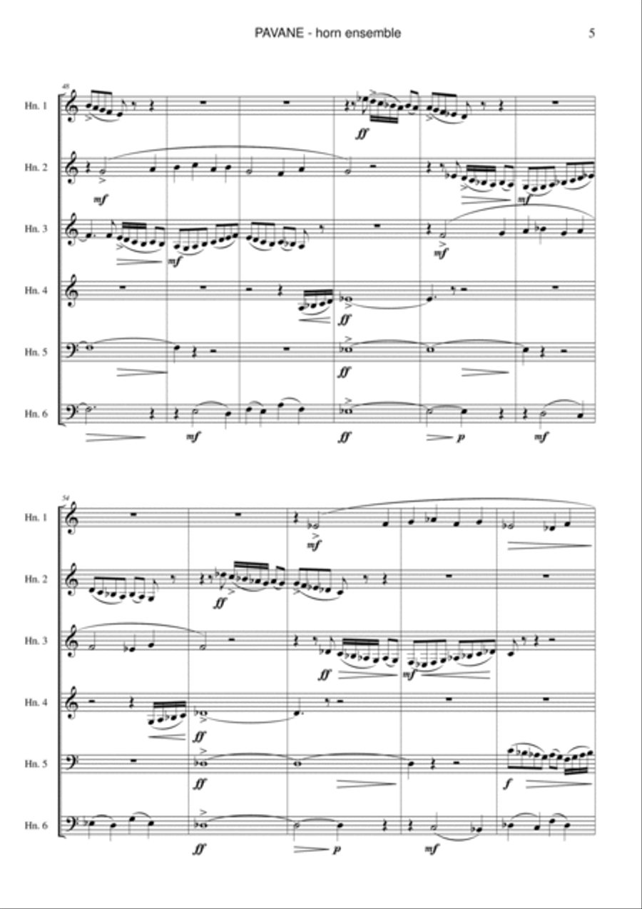 Pavane, op. 50 Pavane, op. 50 Horn scores gallery preview page 5