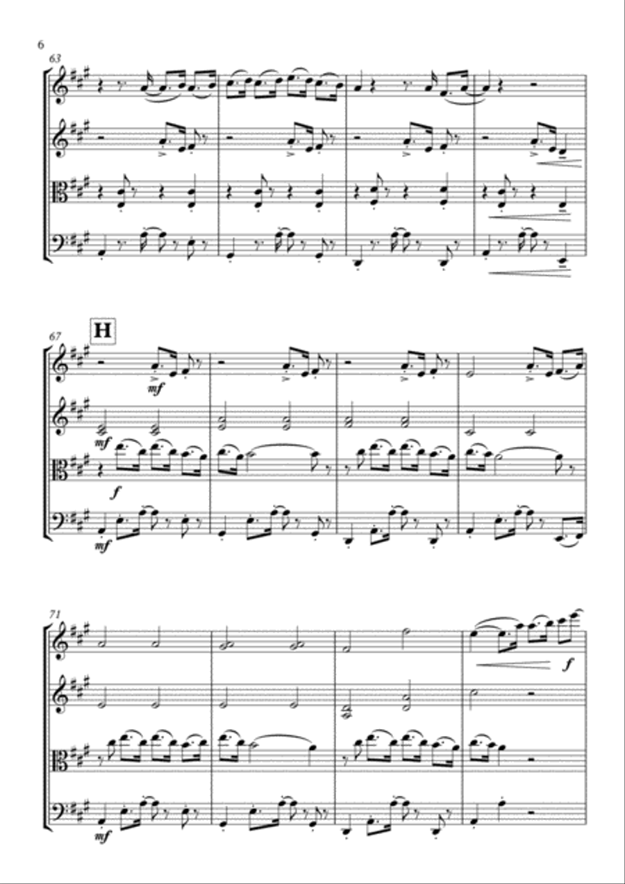 Bubbly String Quartet scores gallery preview page 6