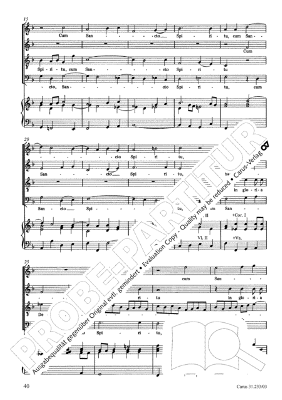 Mass in F major 4-Part scores gallery preview page 44