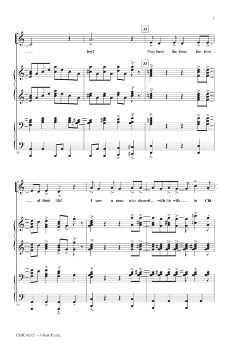 Chicago! Chicago! 3-Part scores gallery preview page 6