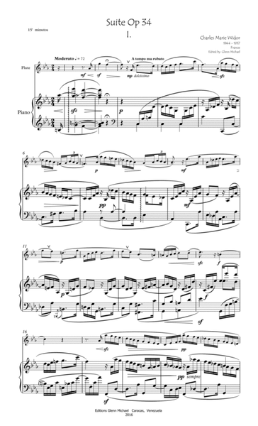 Widor, Suite Op 34 for Flute & piano image number null