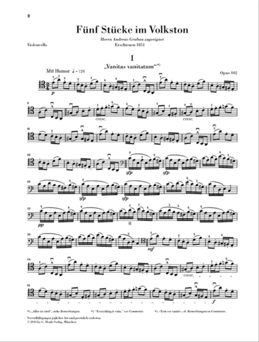 5 Pieces in Folk Style, Op. 102