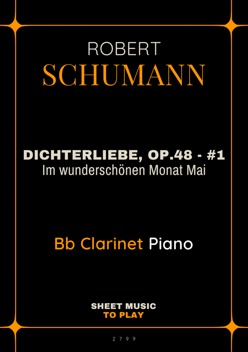 Dichterliebe, Op.48 No.1 - Bb Clarinet and Piano (Full Score and Parts) image number null
