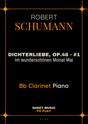 Book cover for Dichterliebe, Op.48 No.1 - Bb Clarinet and Piano (Full Score and Parts)