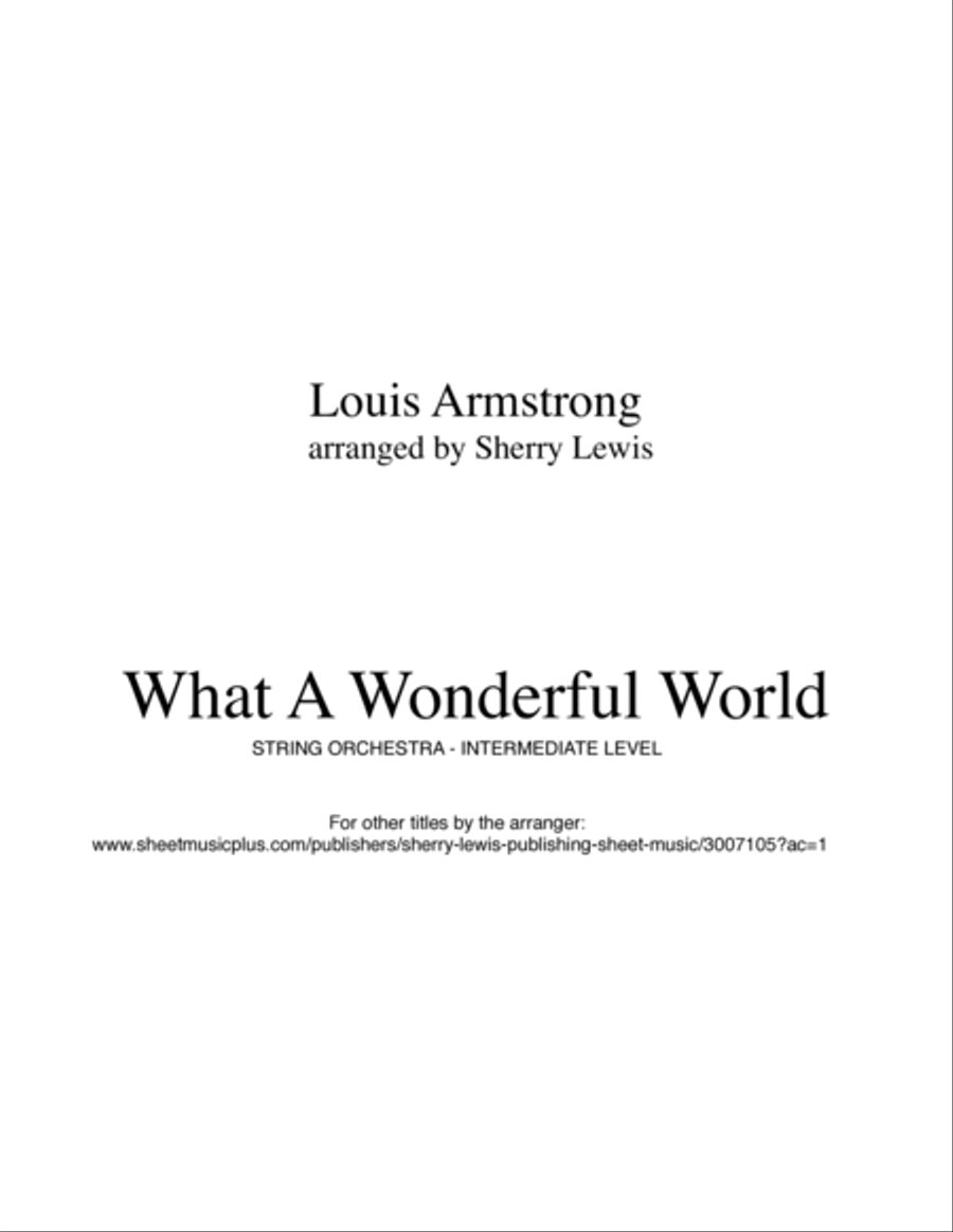 What A Wonderful World String Quintet scores gallery preview page 2