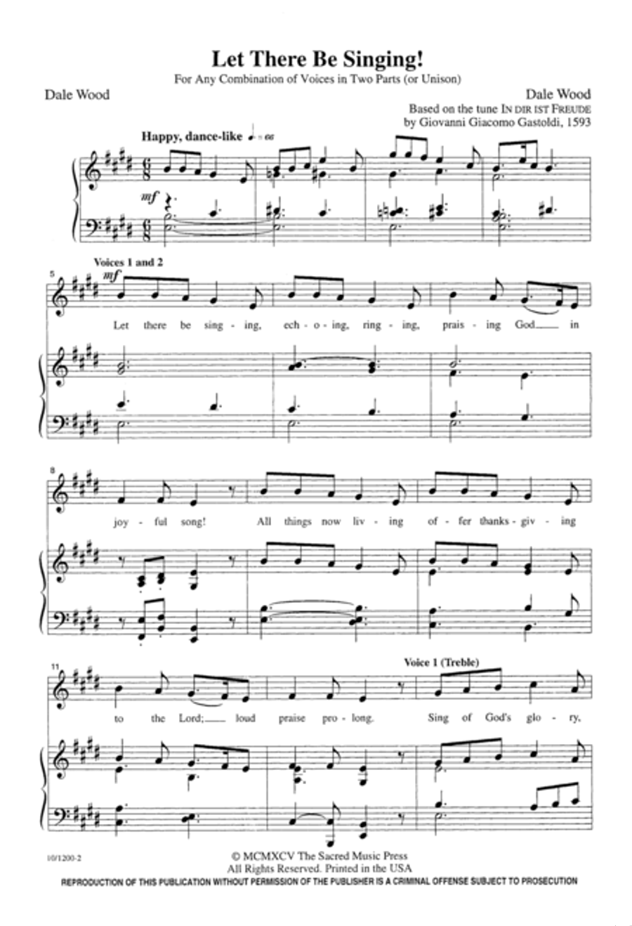 Let There be Singing 2-Part scores gallery preview page 2