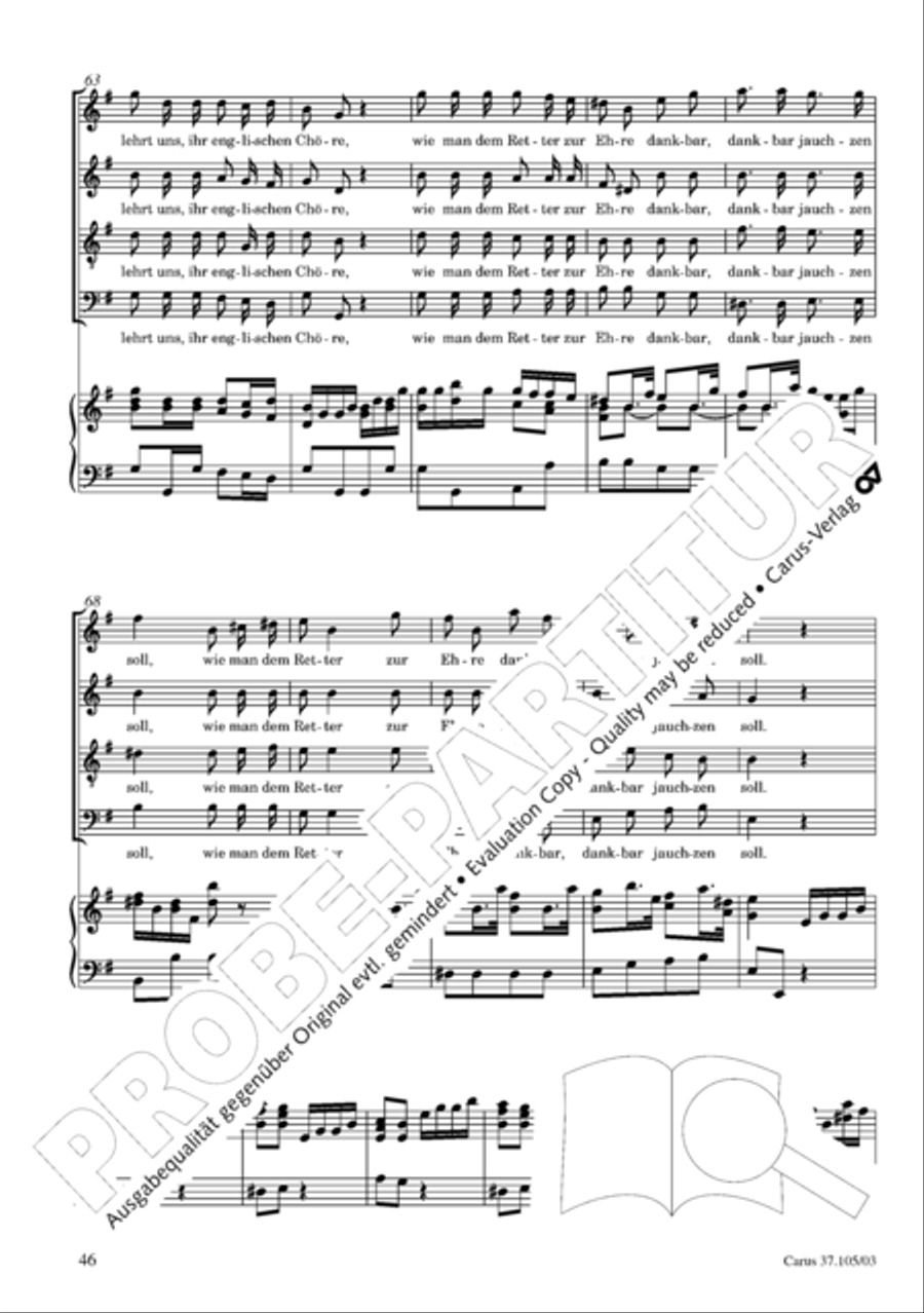 Die Freude der Hirten uber die Geburt Jesu 4-Part scores gallery preview page 47