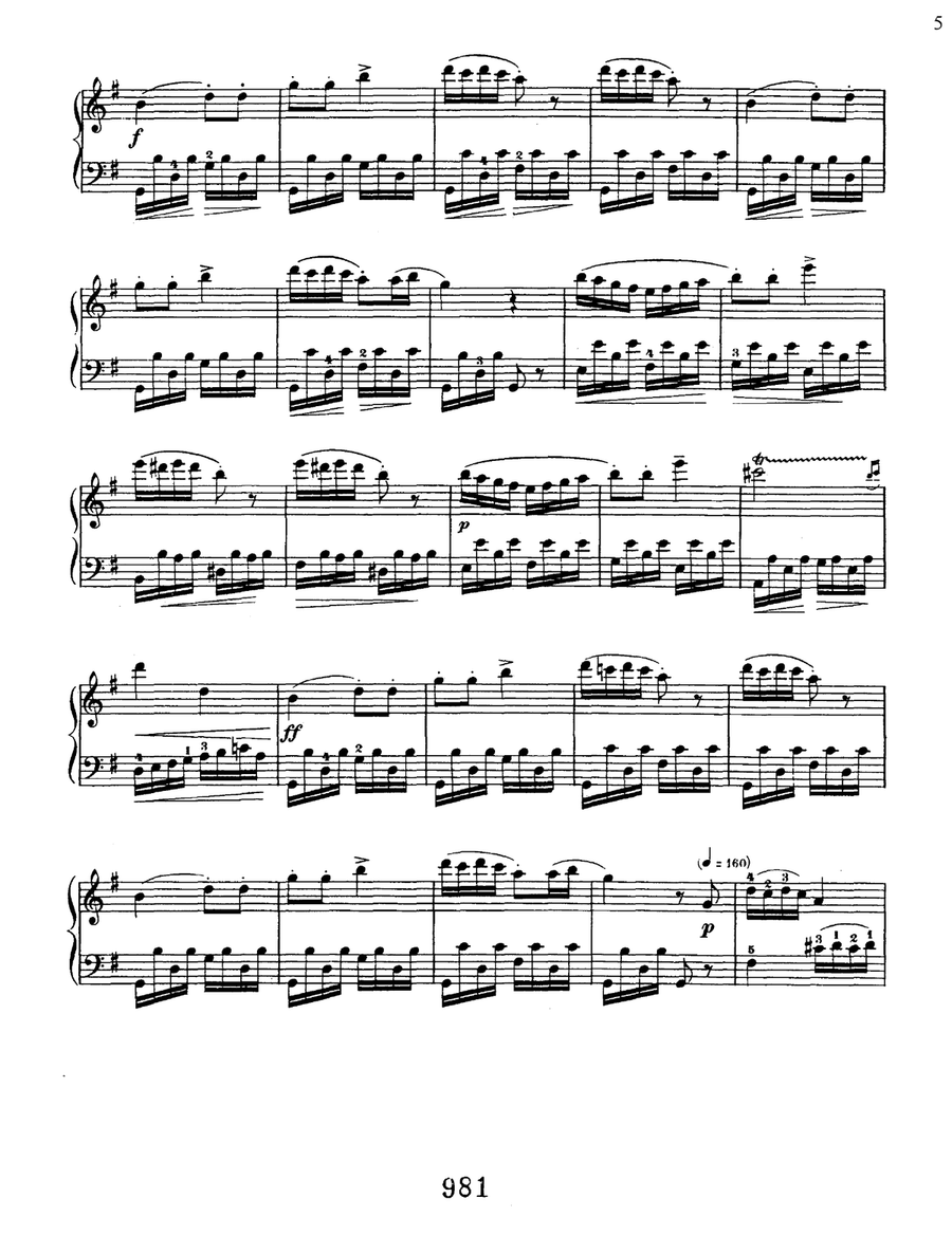 Rage Over A Lost Penny (rondo A Capriccio In G), Op. 129 Piano Solo scores gallery preview page 5