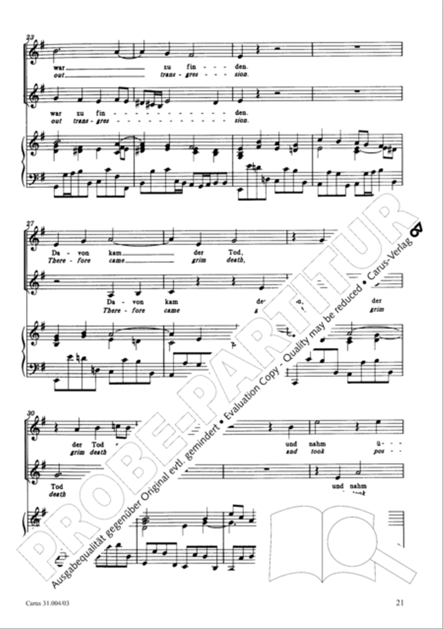 Christ lay in death's cold prison (Christ lag in Todesbanden) 4-Part scores gallery preview page 22