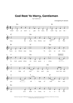 God Rest Ye Merry, Gentlemen (Key of D minor)