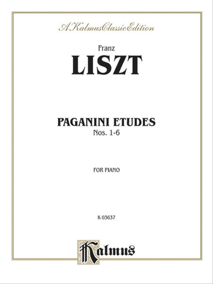Paganini Etudes (Nos. 1-6) Piano Method scores gallery preview page 1
